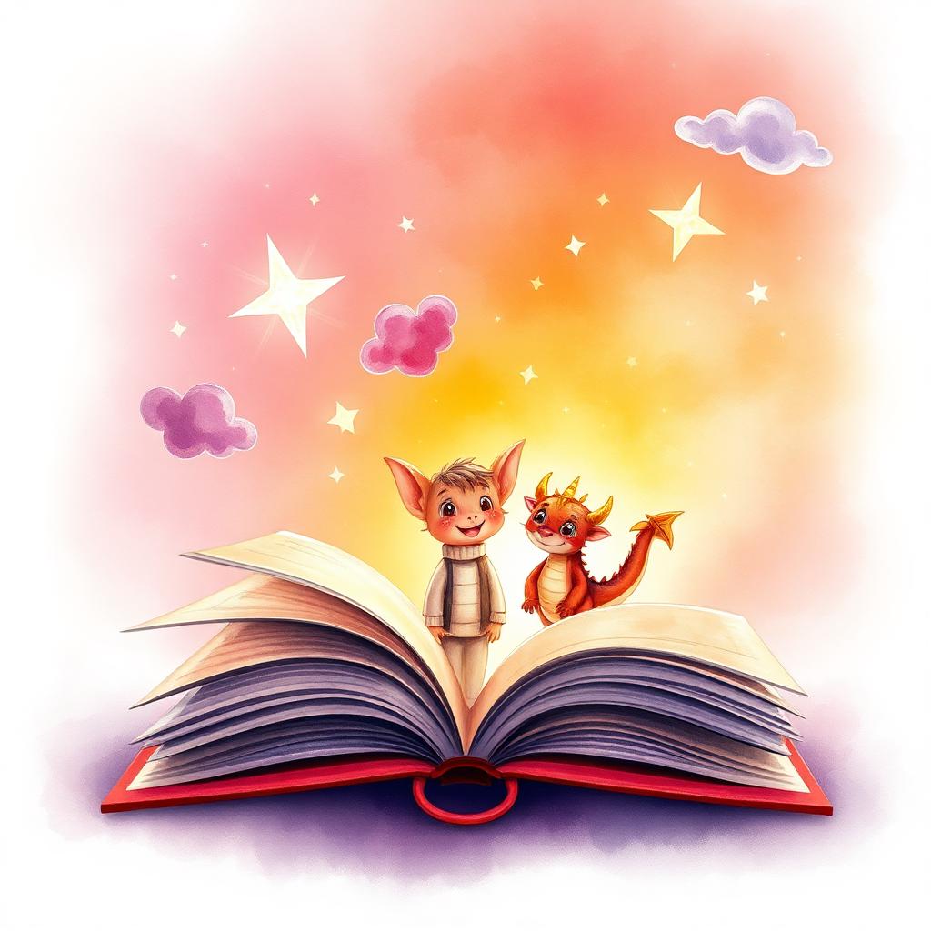 Livro infantil mágico ilustrado com IA